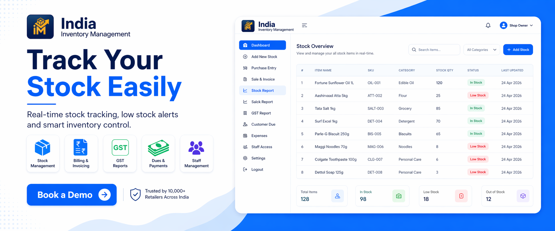 India Inventory Management login banner 2